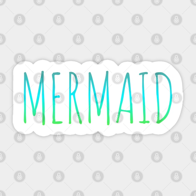 Mermaid t-shirt Sticker by Coreoceanart